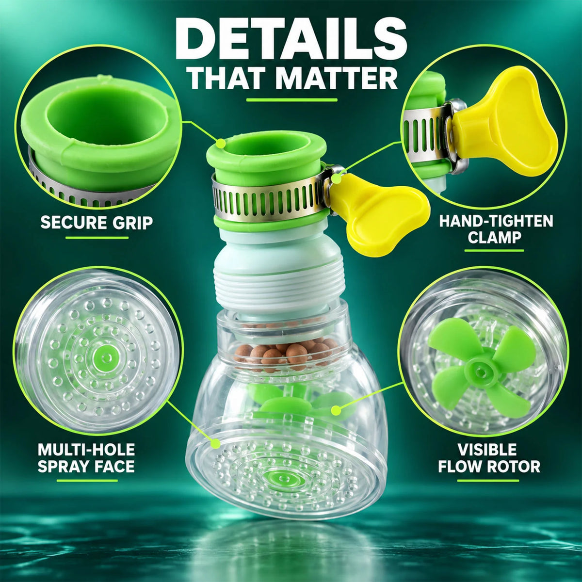360° Rotating Tap Sprayer Attachment