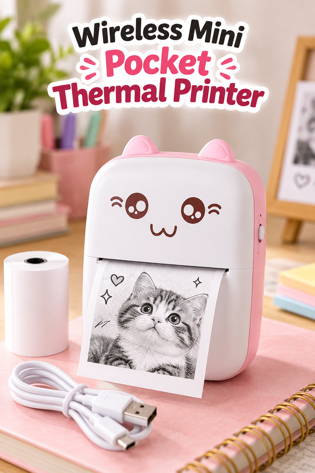 Wireless Mini Pocket Thermal Printer