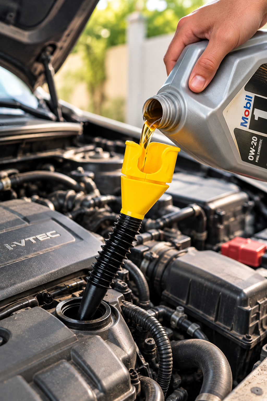 Flexible Car Oil Funnel with Bottle Clip
