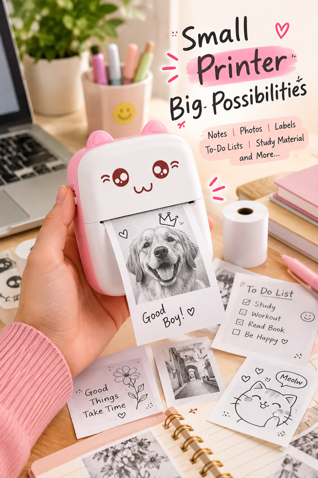 Wireless Mini Pocket Thermal Printer