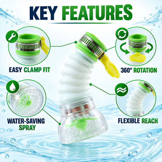 360° Rotating Tap Sprayer Attachment