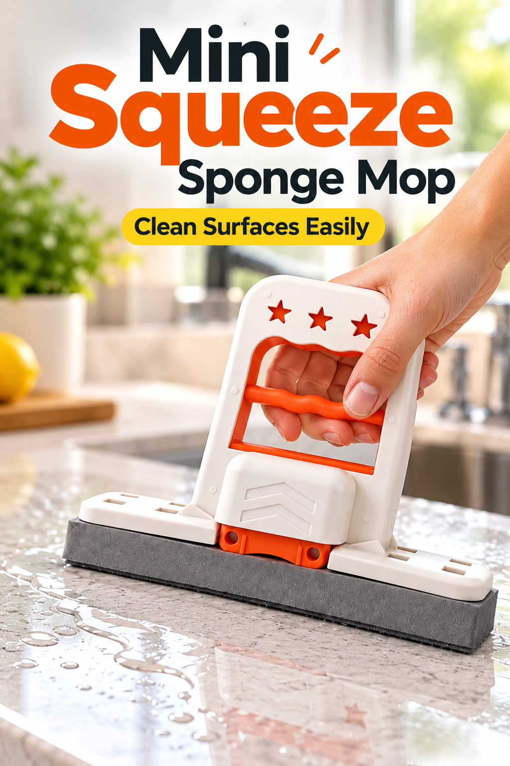 Mini Squeeze Sponge Mop for Home & Glass Cleaning